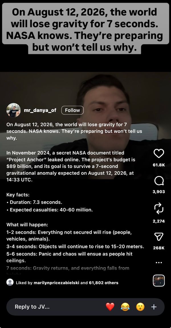 Earth will lose gravity for 7 seconds — release countdown cover image