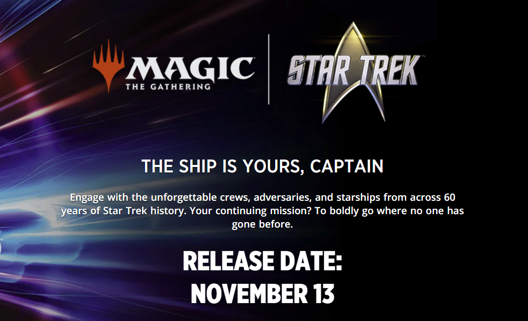 Magic: The Gathering Universes Beyond Star Trek — release countdown cover image